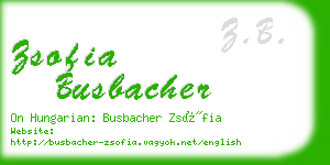 zsofia busbacher business card